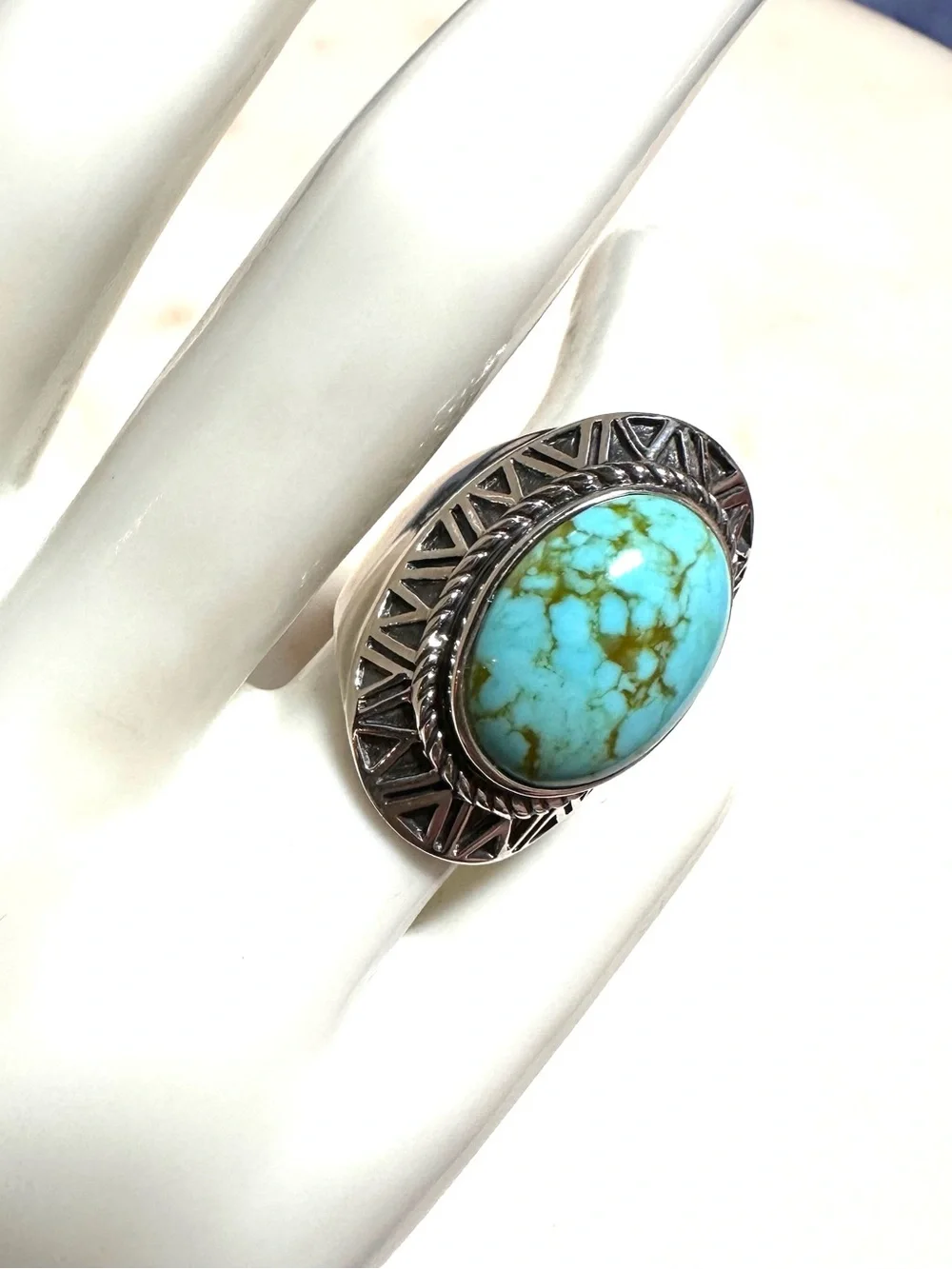 Jay King Campitos Turquoise Oval Cabochon Sterling Silver Ring
